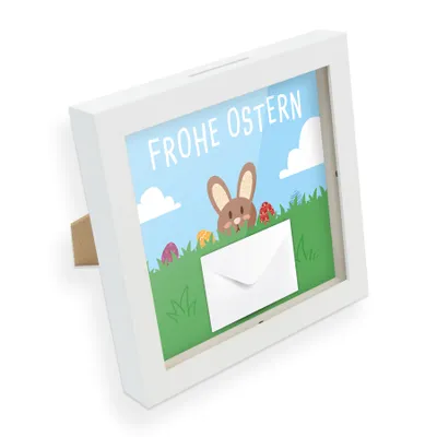 Produktbild von itenga Bilderrahmen Spardose Ostern Hasenbande Motiv 33 - Einleger