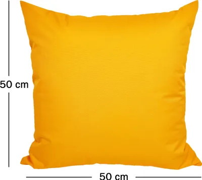 Produktbild von JACK 2er Set 50x50cm Outdoor Kissenhülle Kissenbezug Wasserfest Sitzkissen Lounge Kissen Garten Stuhl Lotus Effekt, Farbe:Gelb