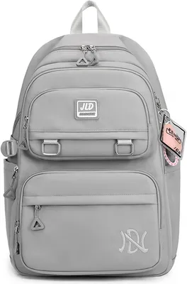 Produktbild von Schulrucksack jungen mädchen teenager schultasche Wasserdicht Rucksack Damen herren schulranzen Laptop tasche backpack Nylon(30L),grau