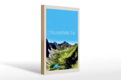 Produktbild von Holzschild Reise 20x30cm Tannheimer Tal Österreich Berge