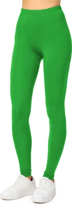 Produktbild von Merry Style Damen Lange Leggings aus Viskose MS10-143 (Grün, M)