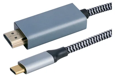 Obrázek produktu pro Kabel Grundig USBC na HDMI 2 m - Kabel HDMI 4K - Kabel HDMI USB C pro notebook, monitor a televizor - Odolný kabel HDMI pro kvalitní obraz s vysokým rozlišením
