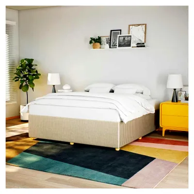 Produktbild von Bettgestell Creme 200x200 cm ohne Matratze