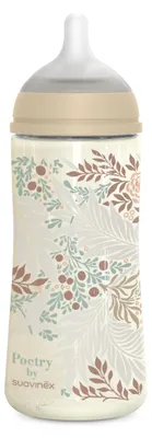 Produktbild von Babyflasche 360ml Suavinex mit Silikon-Sauger, Antikolik, Beige, +6 Monate