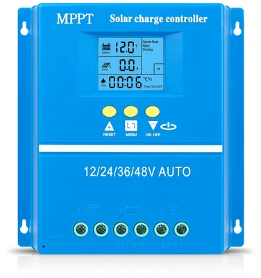 100 A MPPT Solar-Laderegler 12 V/24 V/36 V/48 V LCD 2 USB