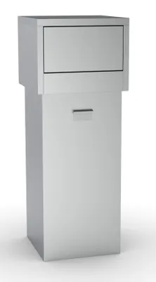 Produktbild von CHEFGASTRO Edelstahl Mülleimer 80L BxTxH 470x470x1200mm