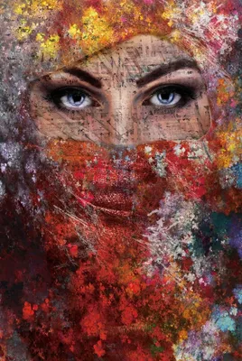 Image de Vitrail 80 x 120 cm Les yeux qui parlent