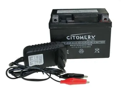 Image de Batterie gel CIT YB4L-B, 12 V 5 Ah, pôle positif à droite, DIN 50411LV + chargeur