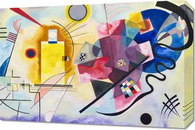 Obrázok produktu pre Obraz 60x40cm Žltá-Červená-Modrá, Wassily Kandinsky Vintage Salon