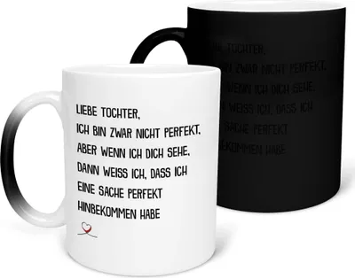 Produktbild von 22Feels Zaubertasse Tochter Geschenk Geburtstag 18 Jahre Kinder Mädchen Abi Uni Abschluss Bachelor Master Weihnachten Haferl Konfirmation Firmung Teenager Geschenkidee Kaffeetasse Farbwechsel