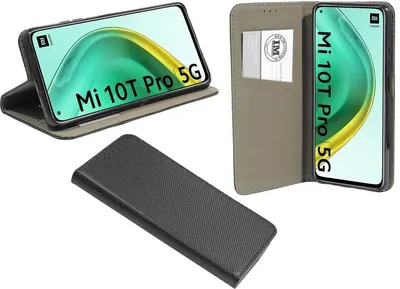 Produktbild von Buch Tasche "Smart" für XIAOMI Mi 10T PRO Handy Hülle Etui Brieftasche Schutzhülle mit Standfunktion, Kartenfach Schwarz