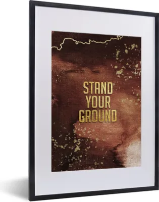 Produktbild von MuchoWow® Gerahmtes Poster Zuversichtlich - Gold - Roségold - Zitate 30x40 cm - Poster mit Schwarzem Bilderrahmen Wandposter Rahmen Foto Bilder - Wandposter Schlafzimmer