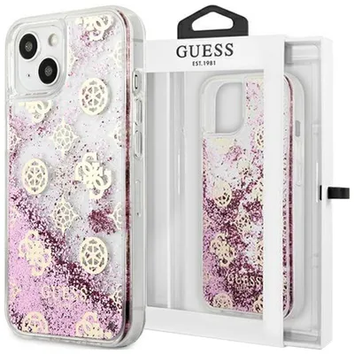 Produktbild von Guess GUHCP13SLGPEPI iPhone 13 mini 5.4  pink/pink Hardcase Peony Liquid Glitter Handyhülle