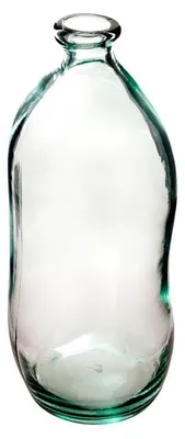 Vase aus recyceltem Glas, transparent, 35 cm