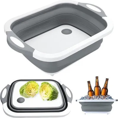 Immagine prodotto di Lavello da campeggio pieghevole, 3 in 1, per verdure