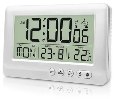 Digitaler Radiowekker mit Thermometer, 2 Weckzeiten, Schlummerfunktion