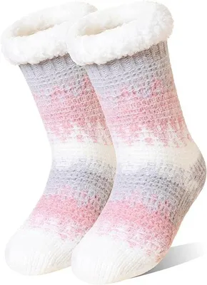 Produktbild von Frauen Antislip Plüsch Socken Wintermodell Weich und warm Badstoffschaum, verdichtet und isoliert Komfortable Plüschsocken