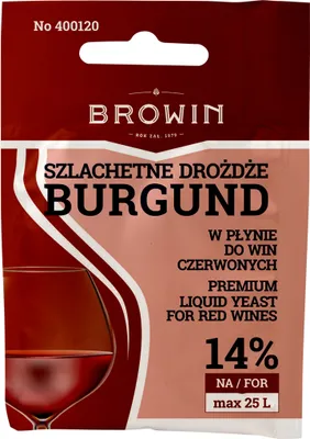 Produktbild von Flüssighefe Browin - Burgund 20ml, Weinhefe, Wein Hefe, Hefe für Wein