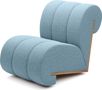 Produktbild von DOMO-HOME Polstersessel CATCH ME | Komfortpolsterung Moderne Polstersessel | 3D-Strukturstoff und hohe Beständigkeit | Fotel mit Komfortpolsterung und stilvollen Holzdetails | Farbe hellblau