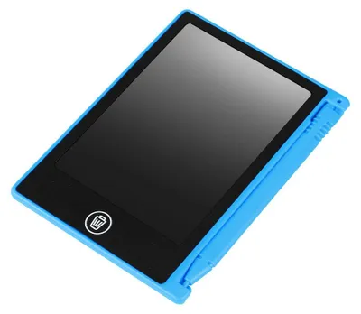 Obrázek produktu pro Psací deska s LCD displejem 4,5 palce pro děti – na psaní, kreslení, poznámky, seznamy a připomenutí – modrá