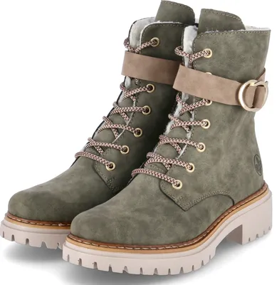 Produktbild von Rieker Schnürstiefeletten Damen Kunstleder Grün Größe: 36