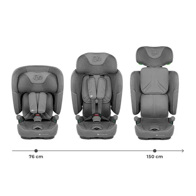 Zdjęcie produktu dla Kinderkraft FIX2GO i-Size - Autokindersitz 76-150 cm - ISOFIX - SAFERIDE SENSOR - H-GUARD+ - EASY GROW - klappbar - AIR FLOW - R129 - Grau