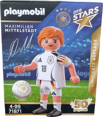 Produktbild von PLAYMOBIL Maximilian Mittelstädt 18 DFB Stars EM 2024 limitierte Auflage Spielfigur 71871 mit Ball