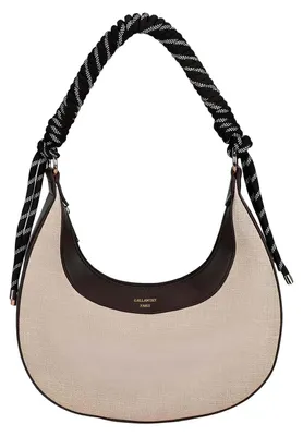 Immagine prodotto di Gallantry, Vena: borsa a tracolla da donna in tela con manico intrecciato, marrone/beige