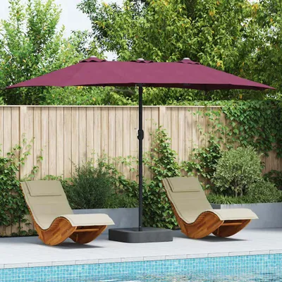 Obrázek produktu pro Elegantní styl zahradního slunečníku Bordeaux červená 385 x 209 x 244 cm látka - slunečníky Hommie3620802 1ks