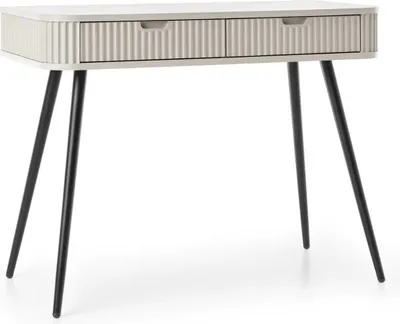 Produktbild von YOURHOUSE24 Schminktisch Zova T-103 mit Schubladen, geriffelt, abgerundet (Farbe: Kaschmir)