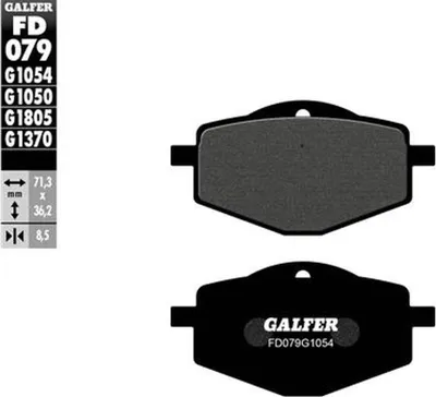 Zdjęcie produktu dla Zestaw klocków hamulcowych GALFER "FD079", G1651 - Organic Racing