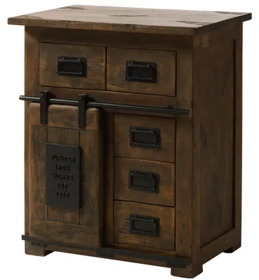 Produktbild von MASSIVMOEBEL24 Kommode Mango 70x45x85 braun lackiert RAILWAY #411