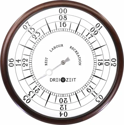 Dreizeit CLA1 Wanduhr Classic No. 1 Braun/Weiß 1