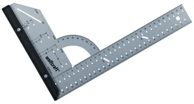Wolfcraft Universalwinkel 280x500 mm aus Aluminium mit abnehmbarer Seitenführung