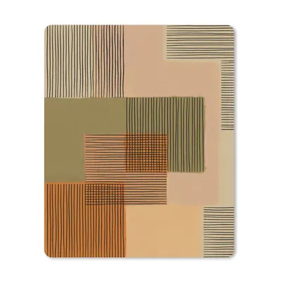 Produktbild von MuchoWow® Mauspad Mousepad Abstrakt - Linien - Würfel - Patchwork 30x40 cm - Mousepads - Maus Mat - Pad - Mausunterlage - Mausmatten