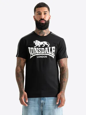 Produktbild von Herren T-Shirt normale Passform RUISLIP Black/White S Lonsdale