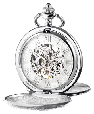 Productafbeelding van Solidchoice - Uni Zakhorloge met Ketting, Mechanisch Handopwindend, Antiek Skelet