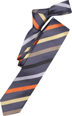 Produktbild von VENTI Herren Business-Krawatte 6cm Seide Struktur Orange gestreift