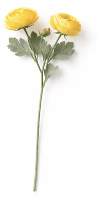 Produktbild von Künstliche Ranunkel Gelb wie echt - Kunstblume 3 Blüten Deko