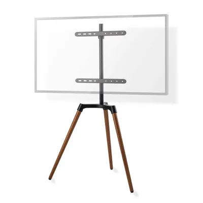 Image de Support TV sur Pied | 50 - 65 " | Poids d'écran maximal pris en charge: 35 kg | Scandinavian Design | Rotatif | Sangle anti-bascule | Verrouillage par pression | Acier / Aluminium | Noir