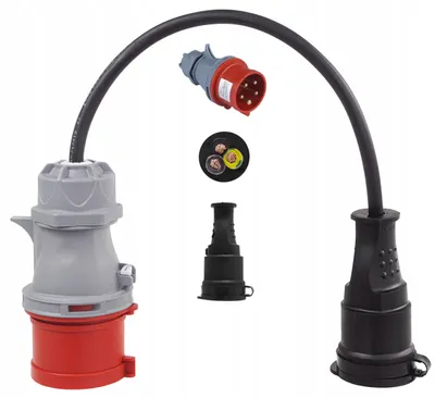 Obrázok produktu pre Adaptér Adelid 32/5P, 32A, 400V na 16A, 230V, gumový