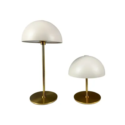 Produktbild von Tischlampe, Kabellos Dimmbar Tischleuchte, Led Tischleuchte Metall, Leselampe, USB Wiederaufladbare, ALONG 2er-Set beige messing