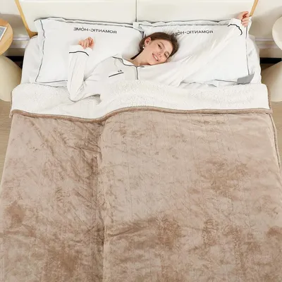 Obrázek produktu pro Elektrická deka - vyhřívaná deka - udržuje teplo - rovnoměrné teplo - 200 x 150 cm - šedá