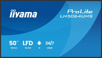 iiyama ProLite LH6564UHS-B1AG 65" 16:9 4K 24/7 Display schwarz