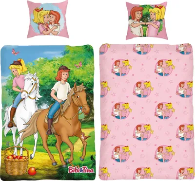 Produktbild von Bibi und Tina Pferde Bettwäsche Linon / Renforcé