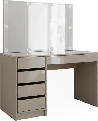 Produktbild von Schminktisch Vicco Sherry Greige 120 cm mit LED-Kette, Model 47706