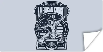 Produktbild von MuchoWow® Poster Sport - Kampfsport - Amerika - Vintage 150x75 cm - ohne Rahmen