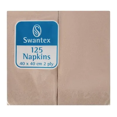 Image de Serviettes de table pliables compostables, marron, 40 cm