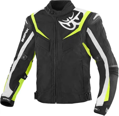 Immagine prodotto di Berik Endurance giacca impermeabile in tessuto da moto, nero/bianco/giallo, 50