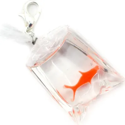 Produktbild von Goldfischtüte Charm Miniblings Anhänger Reißverschluss Goldfisch Fisch orange